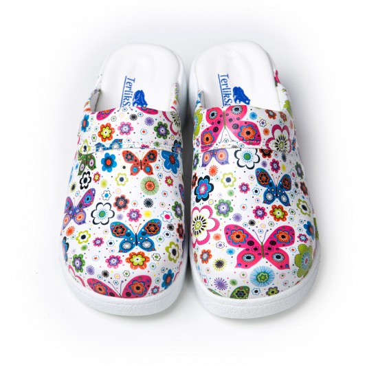 Ortopedik Rengarenk Kelebekler  Sabo Terlik