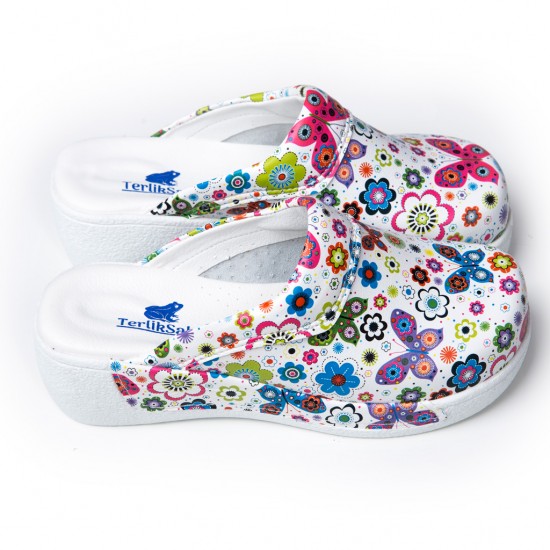 Ortopedik Rengarenk Kelebekler  Sabo Terlik